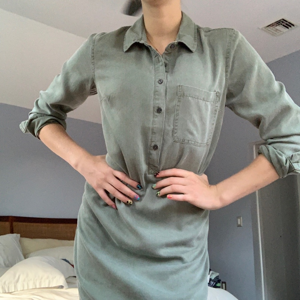 Button up t shirt dress